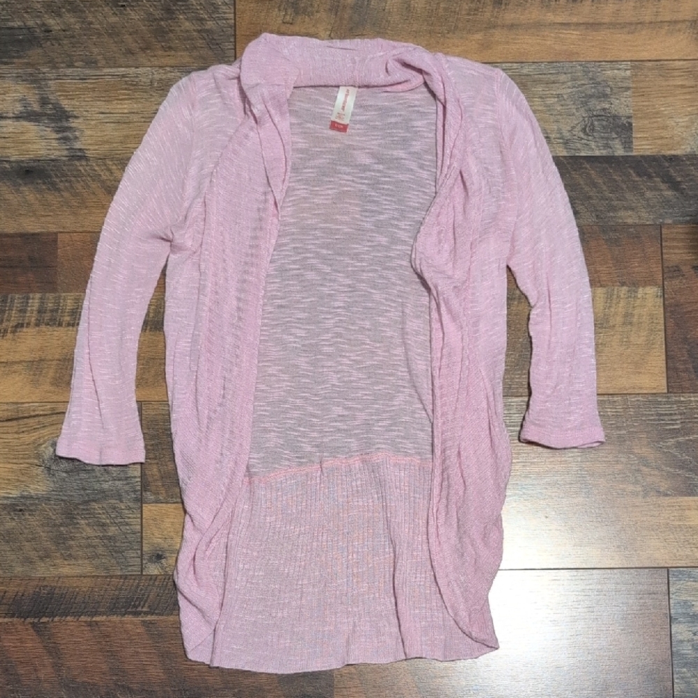 No Boundaries Pink Open-Front Cardigan